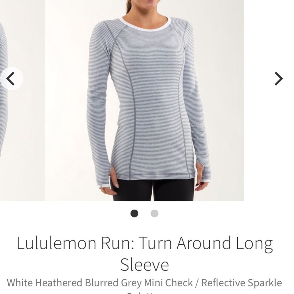 Lululemon Athletica Run Turn Around Long Sleeve